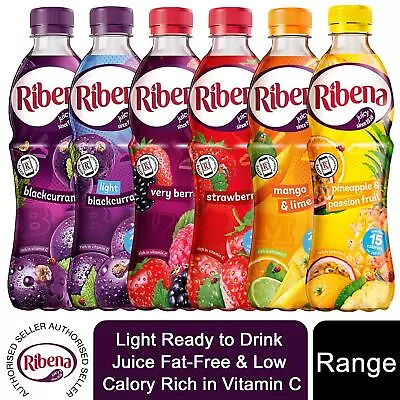 Ribena Light Ready To Drink Juice Fat-Free & Low Cal Rich In Vitamin C 12x500ml • £14.49