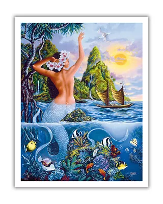 Mermaid Of Ancient Hawai’i  By Warren Rapozo • $15.98