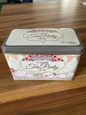 New English Tea Party Earl Grey Tin With 40 Teabags Brand New And Sealed  • £12.99