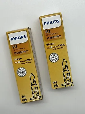 2 X Genuine Philips H1 448 Vision Dipped Low Beam Halogen Car Headlight Foglight • $9.57