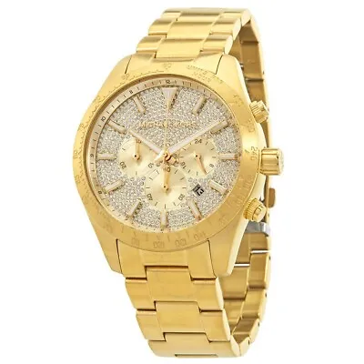 Michael Kors Layton Men's Gold Tone Stainless Chronograph Watch Mk8873 New • $149.95