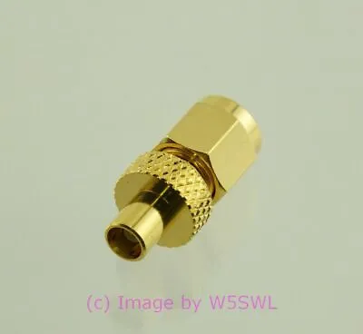 $3.79 • Buy MCX Jack To SMA Male Coax Adapter Connector Gold - By W5SWL