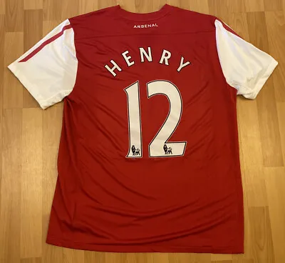 £69.99 • Buy Nike Henry Arsenal 2011/2012 Home Football Shirt 125 Anniversary XL Red Rare Top