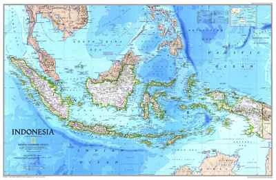 $59.95 • Buy Indonesia National Geographic 789 X 513mm Wall Map