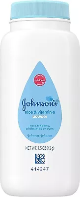 Johnson's Baby Naturally Derived Cornstarch Baby Powder W/Aloe & Vitamin E 1.5oz • $2.99