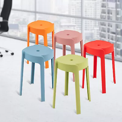 Plastic Stool Adult Thickened Bench Home Living Room Stacking Dining Table New • $67.45