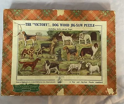 Rare Vintage VICTORY Dogs Wooden Puzzle. It’s A Toy And A Jigsaw Puzzle England • $49.99