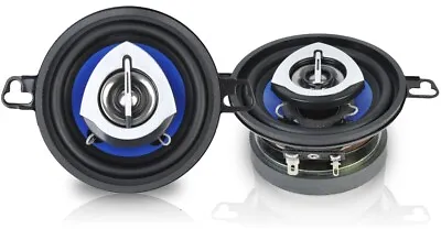 2x 60W Car Speakers 3.5'' Two Way 30m Tweeter Clear Sound Deep Bass Coaxial HQ • £16.26