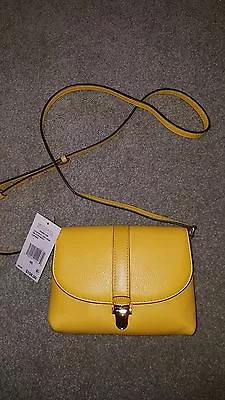 Michael Kors Charlton 32S6GCNC4L Sunflower SM Genuine Leather Flap Crossbody NWT • $129