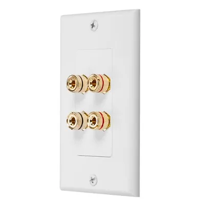 $10.16 • Buy 1X(4 Posts Speaker Wall Plate Home Theater Wall Plate O Panel For 2 Speakersc