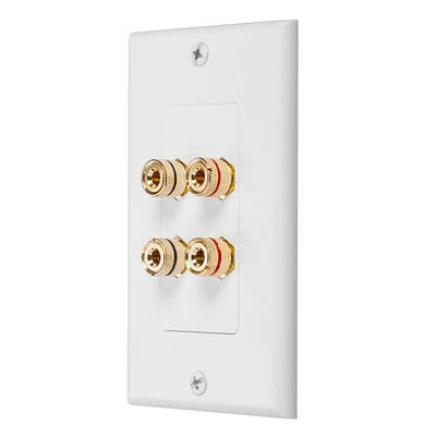 $10.16 • Buy 1X(4 Posts Speaker Wall Plate Home Theater Wall Plate O Panel For 2 Speakersc