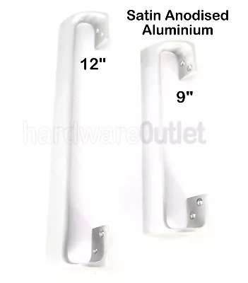 Cranked OVAL GRIP Door Pull Handles 12  Or 9   Shop Office Pub School Factory  • £6.30