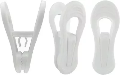 Quadow Hanger Clips 30 Pack Multi-Purpose Hanger Clips For Hangers White Finge • $4.99