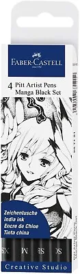 Faber Castell Pen Manga Pitt Artist Set 4 Pcs 267121 • £28.50