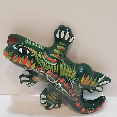 Mexico Folk Art Pottery Gecko Lizard Wall Pocket Hanging Hand Painted Decor 6  • $16.09