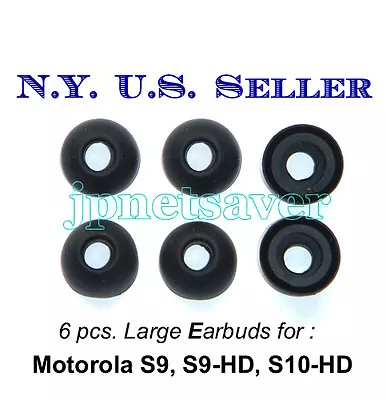 6 Large Motorola S9 S9-HD S10-HD Replacement Earbuds - Motorokr Eargel Eartips • $6.25