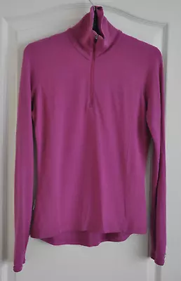 Icebreaker Bodyfit 260 Merino Wool Zip Top Womens Small Base Layer Long Sleeve • £39.99