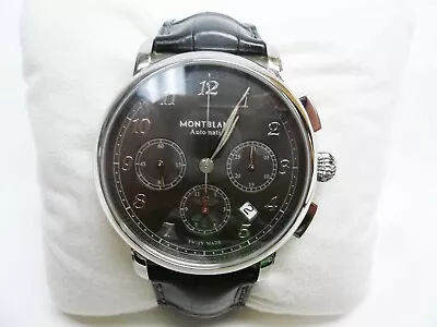 42mm Montblanc SS Star Legacy Chronograph #7475 Wristwatch + Box & Book • $410