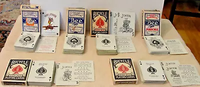 6 Vtg Irs Stamped Decks Of Cards Bee & Bicycle All Used              E • $9.95