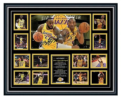 Lebron James & Kobe Bryant La Lakers Signed Limited Edition Framed Memorabilia • $129.99