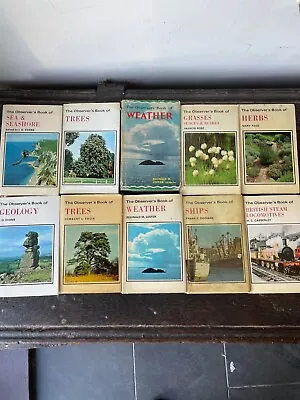 Job Lot Of 23 Vintage Observer's Hardback Books 1960/70s • £10