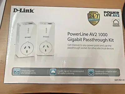 D-Link PowerLine AV2 1000 Gigabit Passthough Kit DHP-P601AV • $179