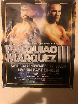 Manny Pacquiao- Juan Manuel Marquez 3 Boxing Fight Magazine Ad • $20