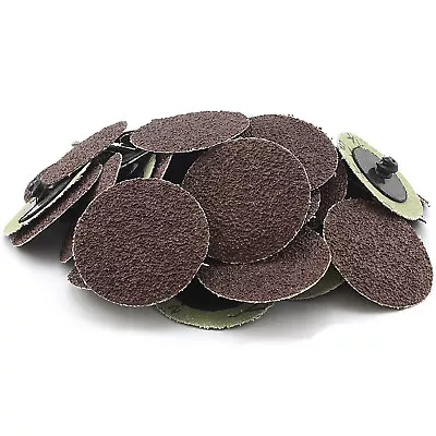 50 PC 36 GRIT 2  INCH ROLL LOCK DISCS PADS Surface Sanding Abrasives Grinder • $14.95