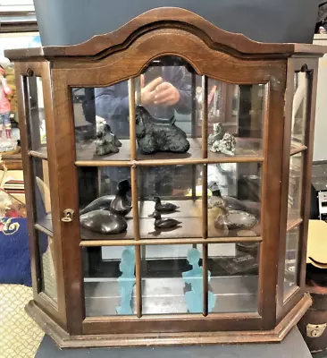 Vintage 1940-60s Tea Cupboard Cabinet With 2 Shelves & Lock Door Wall Stackable • $575