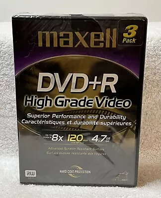 High Grade Maxell DVD+R Video 3 Recordable/Scratch Resistant DVD Quality • $6.99