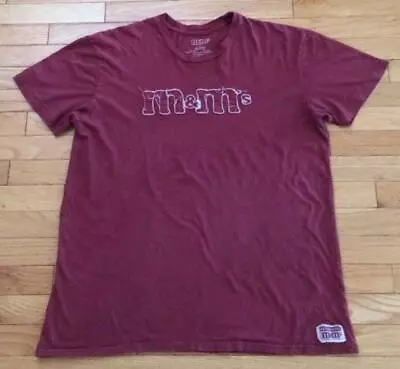 M & M's Embroidered Classic Logo Patch Brown T-Shirt Size XL • $22.99