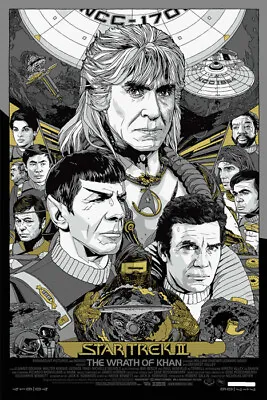 Star Trek III : The Wrath Of Khan By Tyler Stout -  Variant-Sold Out Mondo Print • $300