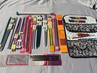 $28 • Buy Large Lot Crochet Hooks Knitting Needles Mixed Size/Brands Organizer Tools Lot 3