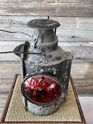 Vintage Railroad/Railway Lantern Signal Lamp Red Lens Piper • $110.84