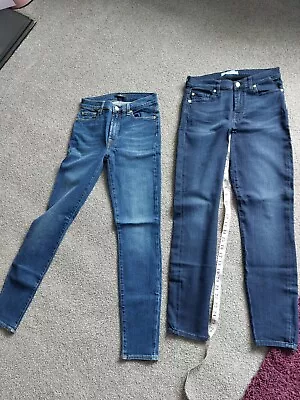 7 For All Mankind Skinny Jeans X 2 Bnwot • £35