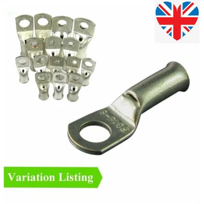 £2.99 • Buy Copper Tube Terminals Terminal Battery Welding Cable Lug Ring Crimp