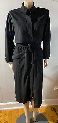 Zara Trafaluc Trench Coat Women’s Size M Pockets Black • $23.80