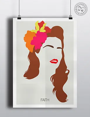 £8 • Buy PALOMA FAITH - Minimalist Poster Silhouette Hair Minimal Wall Art By Posteritty