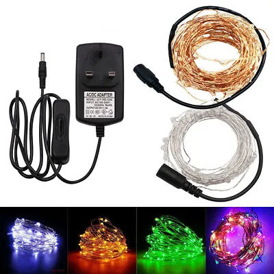 LED Micro Copper Wire String Fairy Light USB Mains Plug In Xmas Party Lamp Decor • £12.35