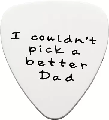 Guitar Pick (Stainless Steel) Engraved 'better Dad' For Fathers Day W/ Gift Box • $5.99