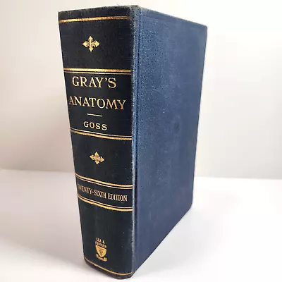 Grays Anatomy 26th Edition Goss 1956 Vintage Medical Reference Illustrated • $19