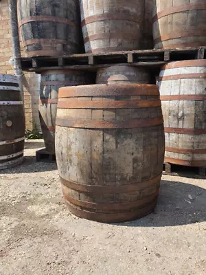 Large Hogshead 75cm Wide Scotch Whiskey Oak Wooden Barrel Garden Bourbon • £89.99