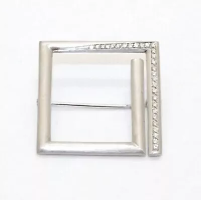 H Stern Modernist Diamond 18k WG Geometric Pin 9.7 Grams With Florentine Finish. • $1150