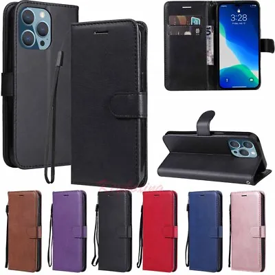 $7.59 • Buy For IPhone 14 13 12 11 XS XR SE 6s 7 8 Plus Wallet Flip Leather Phone Case Cover