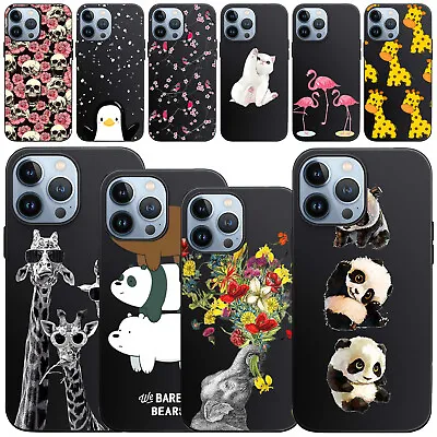 Animals Print Phone Case For IPhone 15 14 Pro Max 11 12 13 8 XR 7 Silicone Cover • £5.51