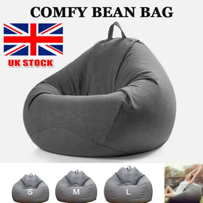 Large Bean Bag Cover Chair Teens Kids Couch Sofa Covers Lazy Lounger Garden S • £14.54