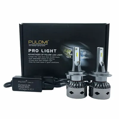 120W 19200lm 2 Sides CSP LED Headlight Kits H7 High Low Beam 6000K Bulbs White • $18.99