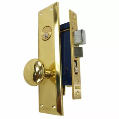 Marks 91A/3 Left Hand Polished Brass Apartment Entry Heavy Duty Mortise Lockset • $104.99