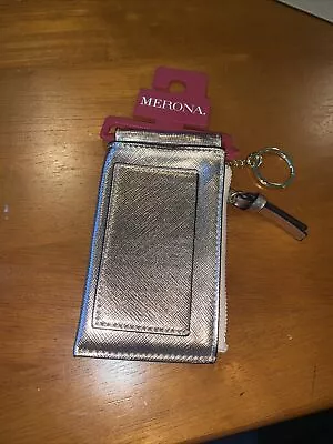 Merona Rose Gold Small Zip Case NWT • $5.90