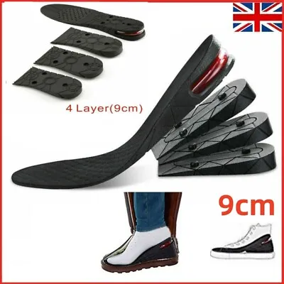 £6.89 • Buy 9cm Shoe Height Increase Insoles Heel Lift Air Support Cushion Unisex Washable